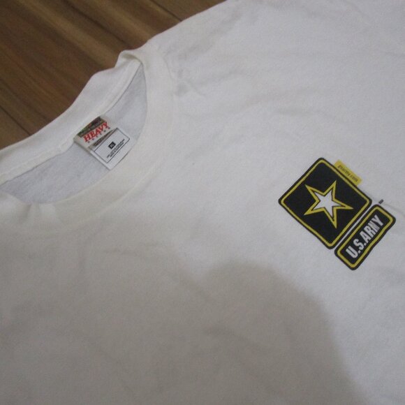 NWOT Vintage U.S.ARMY T-Shirt Front/Back-Logos White Heavy Cotton XL - Picture 3 of 12